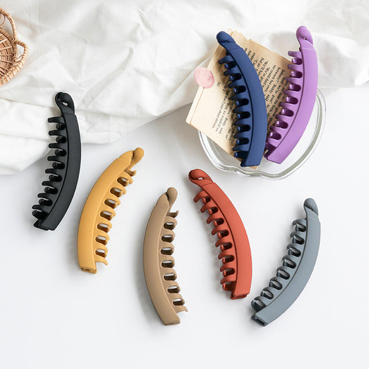Banana Hair Clip Claws Banana Chic Hair Clamps Hairpin Strong Hold Ponytail Holder Clip Matte Banana Clips For Women Girls