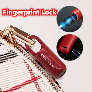 Smart USB Rechargeable Fingerprint Code Lock Easy To Carry Backpack Fingerprint Lock For Gym School Locker House Door Travel Luggage Backpack