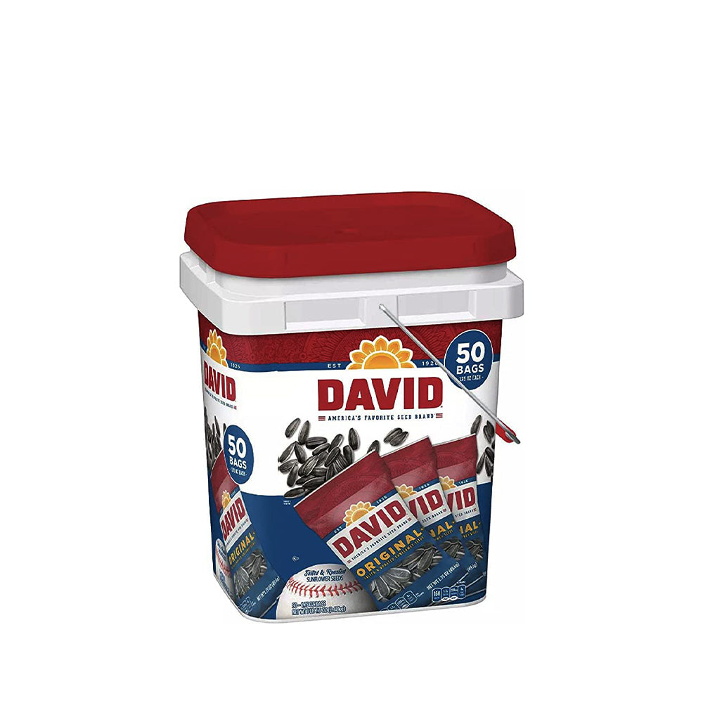 David Sunflower Seed Bucket, 1.75 oz. pack, 50 ct.