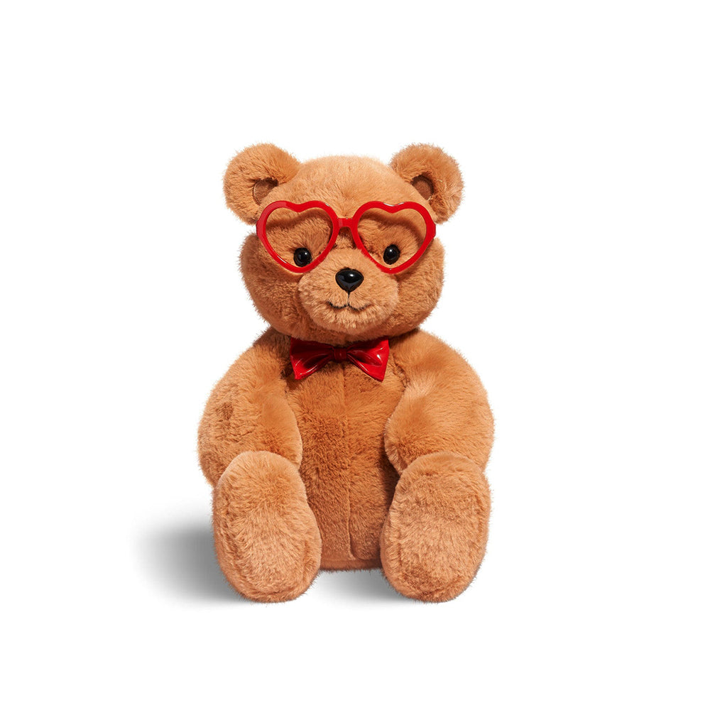 FAO Schwarz Stuffed Animal Bear with Heart Glasses