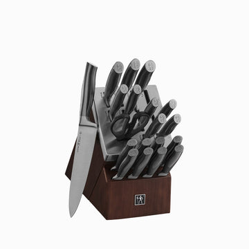 HENCKELS Graphite Self-Sharpening Knife Set with Block, Chef Knife, 20-pc Paring