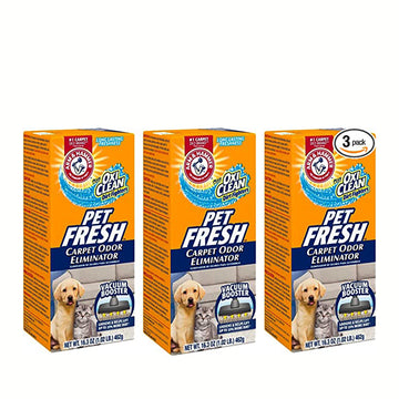 Pet Fresh Carpet Odor Eliminator Plus Oxi Clean Dirt Fighters by Arm & Hammer, Pack of 3