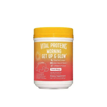 Vital Proteins Morning Get Up and Glow Collagen Peptides Powder Supplement for Skin, Hair, Nail Health, 90mg Caffeine