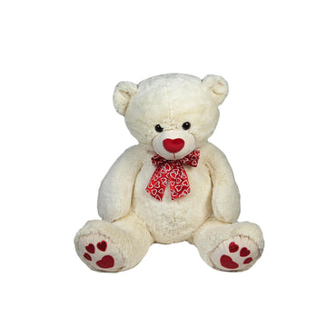 White Valentine Bear Plush 30" Toy