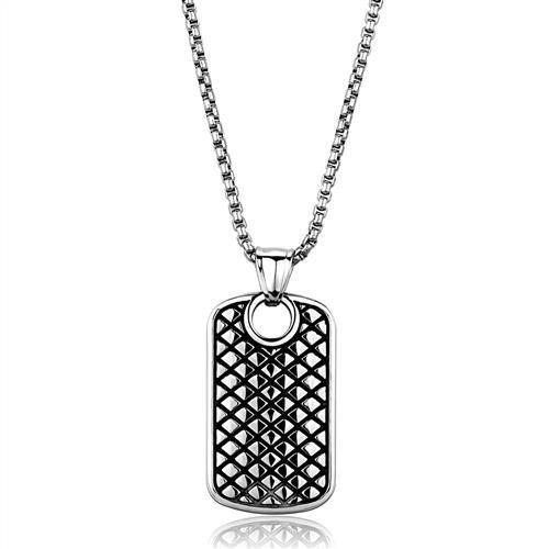 TK1983 - High polished (no plating) Stainless Steel Necklace with No